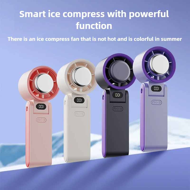 Mini Handheld small fan, new folding refrigeration handheld small fan, digital ice compress 100-speed portable outdoor neck fan
Mini Handheld small fan, new folding refrigeration handheld small fan, digital ice compress 100-speed portable outdoor neck fan