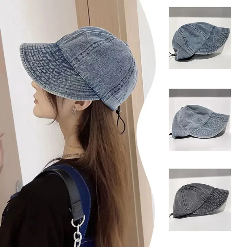 1Pc Retro Washed Denim Sun Hats for Women Fashion Wide Brim Adjustable Baseball Cap Casual Outdoor Hiking Fishing Sun Visors Hat
1Pc Retro Washed Denim Sun Hats for Women Fashion Wide Brim Adjustable Baseball Cap Casual Outdoor Hiking Fishing Sun Visors Hat