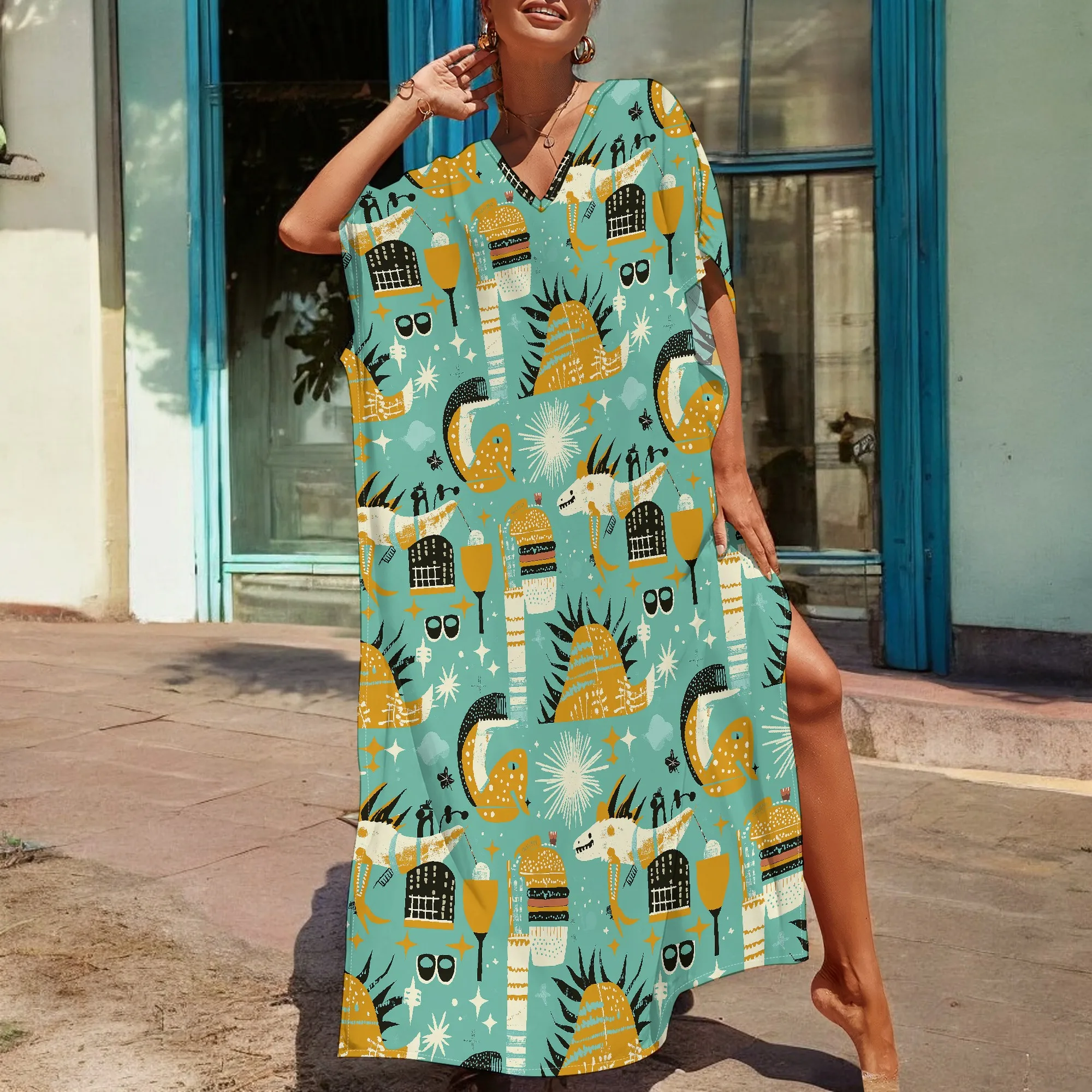 Desert Adventure Print Kaftan Maxi Dress V-Neck Loose Fit S-3XL – Boho Festival or Artistic Vacation Outfit
Desert Adventure Print Kaftan Maxi Dress V-Neck Loose Fit S-3XL – Boho Festival or Artistic Vacation Outfit