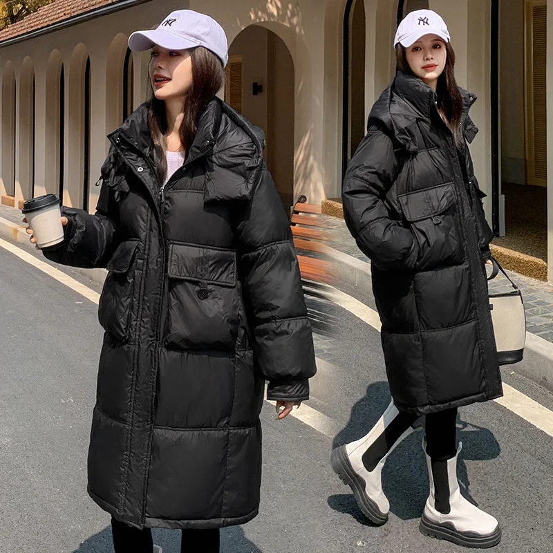 Women's Long Thiened down Cotton Jaet Bread Sle Coat Korean Loose Fit Outerwear Winter Warm Knitted Coat
Women's Long Thiened down Cotton Jaet Bread Sle Coat Korean Loose Fit Outerwear Winter Warm Knitted Coat