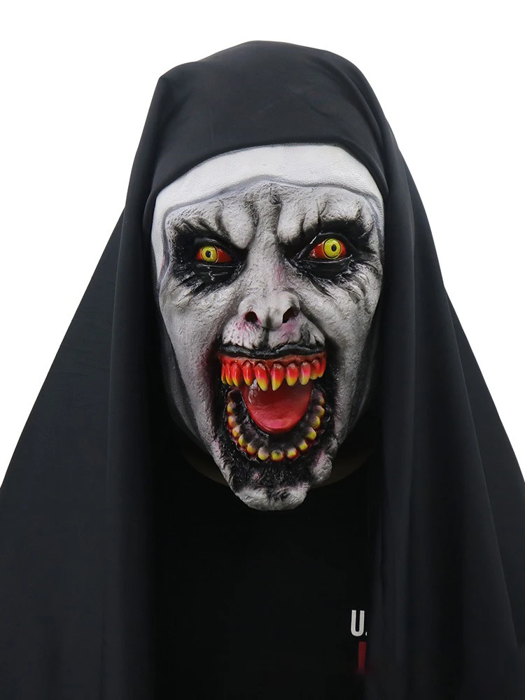 Хэллоуин Ужас Маска монахини Косплей Страшный Кровавый Демон Призрачное лицо Латексные маски с платком Костюм для вечеринки Реквизит Делюкс 
Хэллоуин Ужас Маска монахини Косплей Страшный Кровавый Демон Призрачное лицо Латексные маски с платком Костюм для вечеринки Реквизит Делюкс