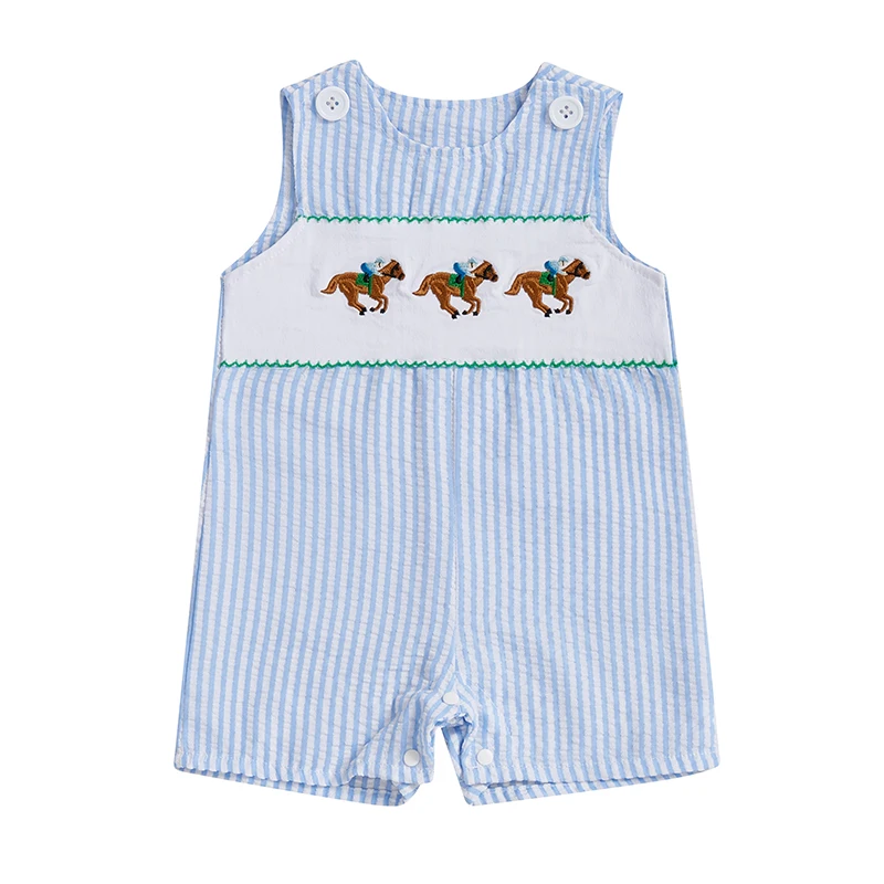 Baby Boys Rompers Horse Embroidery Stripe Summer Clothes Sleeveless Overalls Bodysuits Jumpsuits
Baby Boys Rompers Horse Embroidery Stripe Summer Clothes Sleeveless Overalls Bodysuits Jumpsuits