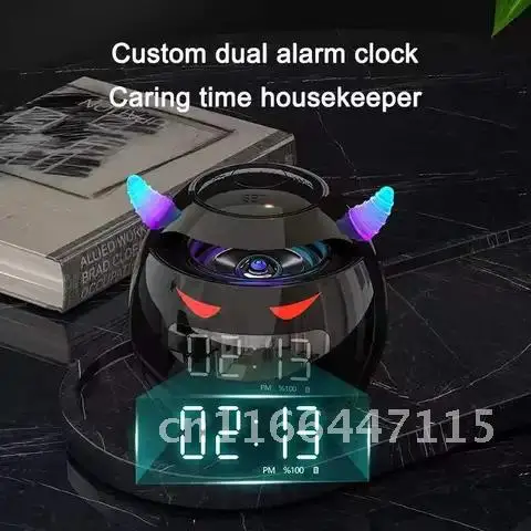 Bluetooth Little Devil Speaker Portable Audio With Colorful LED Digital Dual Alarm Clock Wireless Waterproof HIFI 3D Stereo Mini
Bluetooth Little Devil Speaker Portable Audio With Colorful LED Digital Dual Alarm Clock Wireless Waterproof HIFI 3D Stereo Mini