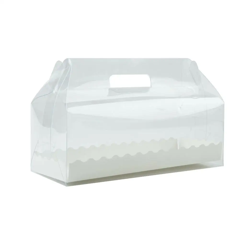 4pcs Transparent Portable Cake Roll Box with Paper Tray Cupcake Containers Holder Party Favors for Home Dessert Shop (Long)
4pcs Transparent Portable Cake Roll Box with Paper Tray Cupcake Containers Holder Party Favors for Home Dessert Shop (Long)
