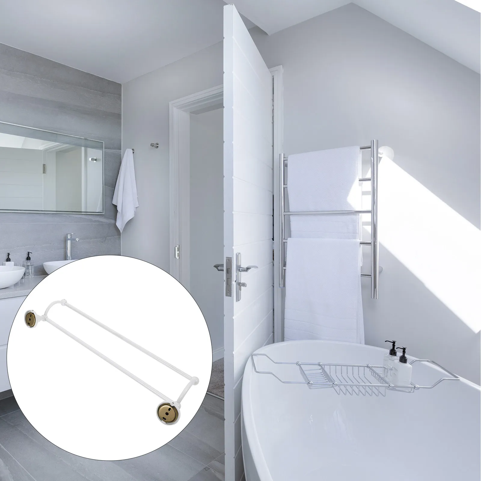 1Pcs Double-Layer Brass Bathroom Towel Rack Light Brown Bronzed Wall-Mounted Storage Holder Bath Towel Shelf Home Bathroom Rack
1Pcs Double-Layer Brass Bathroom Towel Rack Light Brown Bronzed Wall-Mounted Storage Holder Bath Towel Shelf Home Bathroom Rack