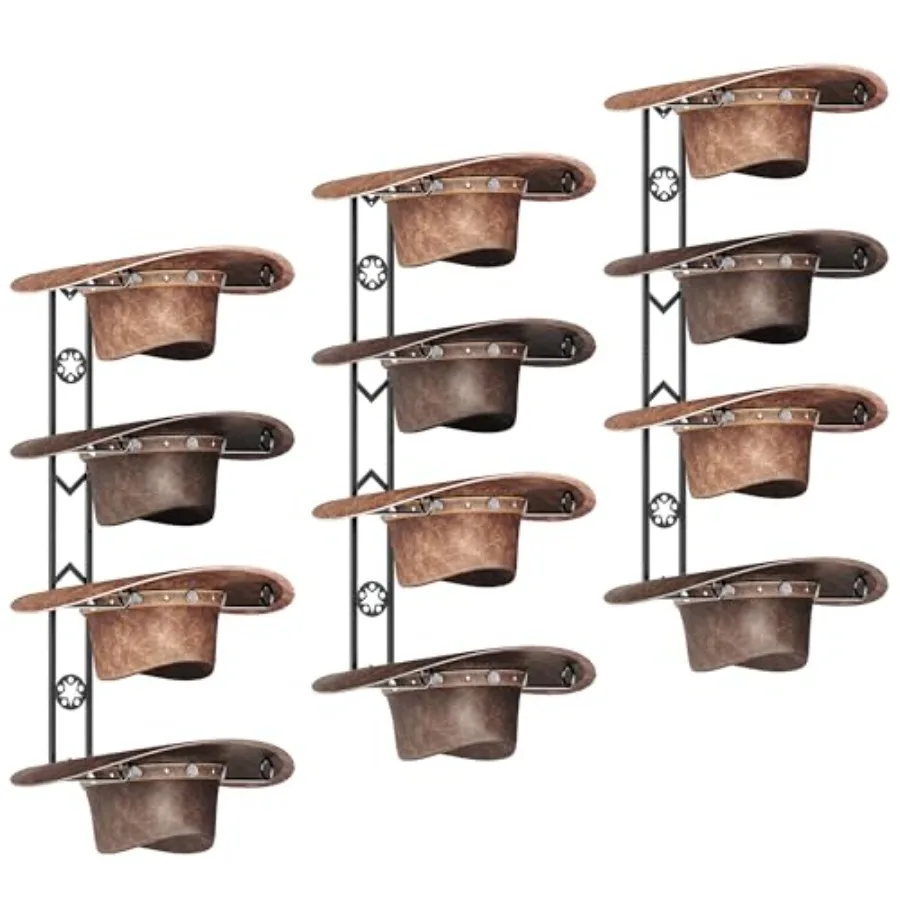 12 Pieces Cowboy Hat Organizer Hangers for Wall Western Hat Rack Wall Mounted with Decorative Star Metal Cowboy Hat Holder for
12 Pieces Cowboy Hat Organizer Hangers for Wall Western Hat Rack Wall Mounted with Decorative Star Metal Cowboy Hat Holder for