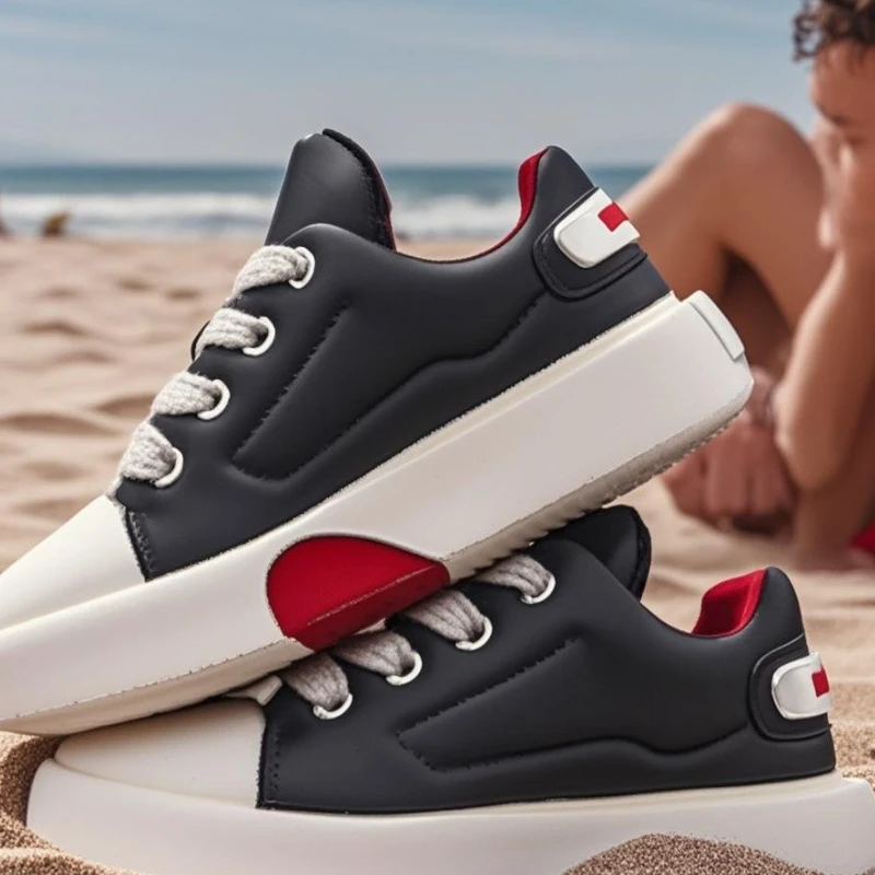 New Men's Platform Sneakers Black Leather Casual Shoes Thick Bottom Sport Shoes Fashion Comfortable Love Print Skate Shoes 
New Men's Platform Sneakers Black Leather Casual Shoes Thick Bottom Sport Shoes Fashion Comfortable Love Print Skate Shoes