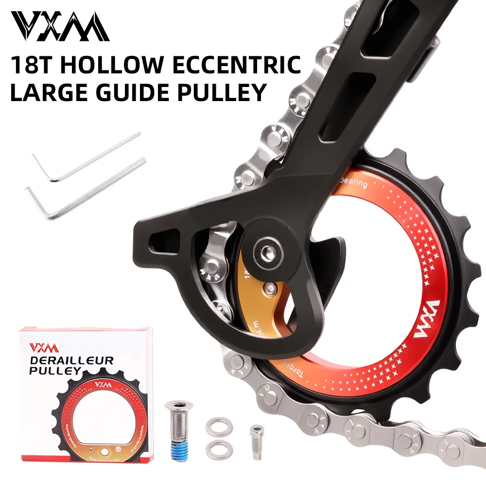 2 PCS Aluminum alloy Rear dial hollow eccentric large guide wheel 18T ceramic hollow bearing DIY bicycle R8000/7000 accessories
2 PCS Aluminum alloy Rear dial hollow eccentric large guide wheel 18T ceramic hollow bearing DIY bicycle R8000/7000 accessories