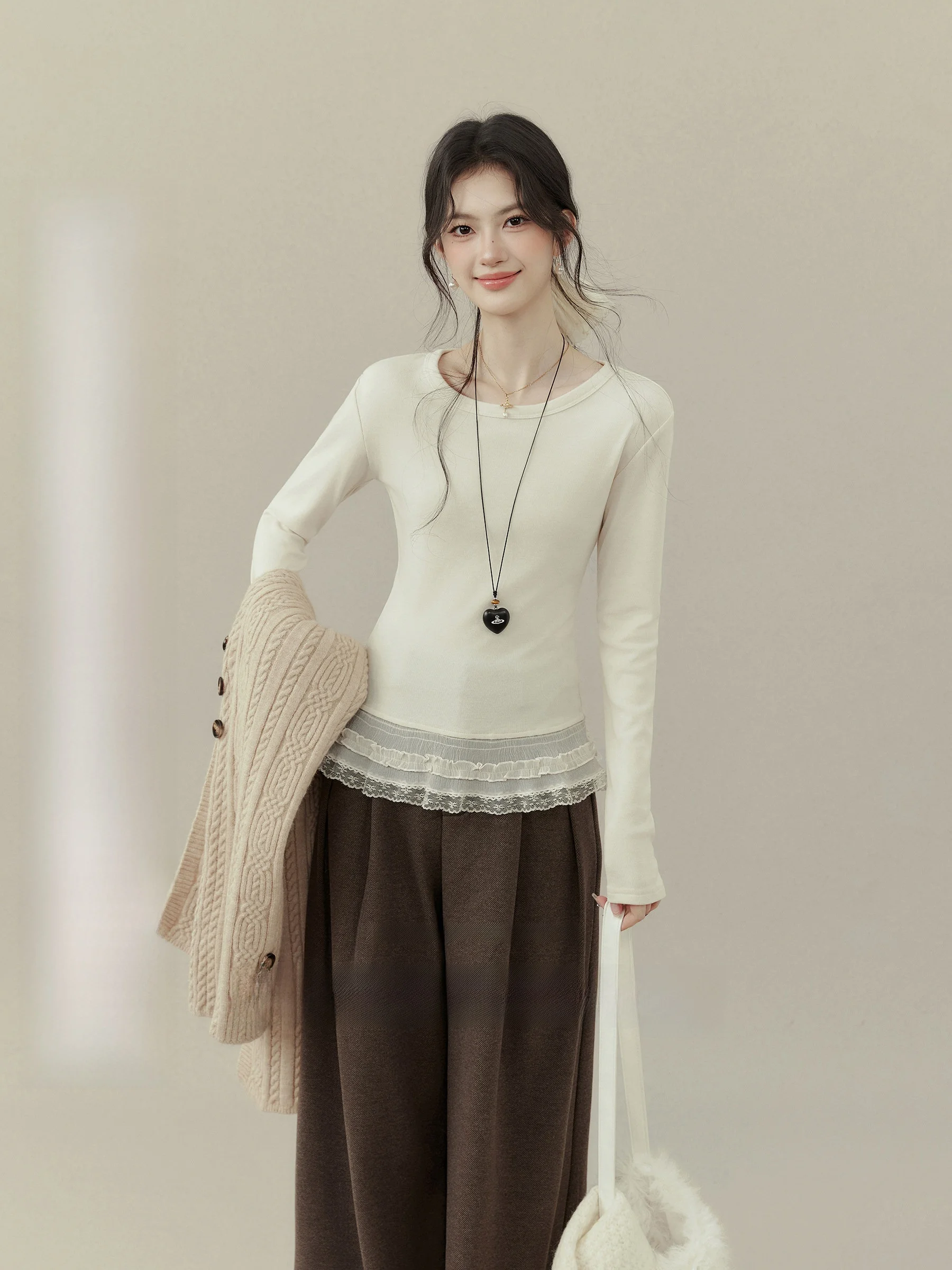 Многослойная длинная футболка размера плюс с кружевной отделкой в стиле пэчворк, холст, толстый мм, белый базовый топ, повседневный женский модный топ
Многослойная длинная футболка размера плюс с кружевной отделкой в стиле пэчворк, холст, толстый мм, белый базовый топ, повседневный женский модный топ