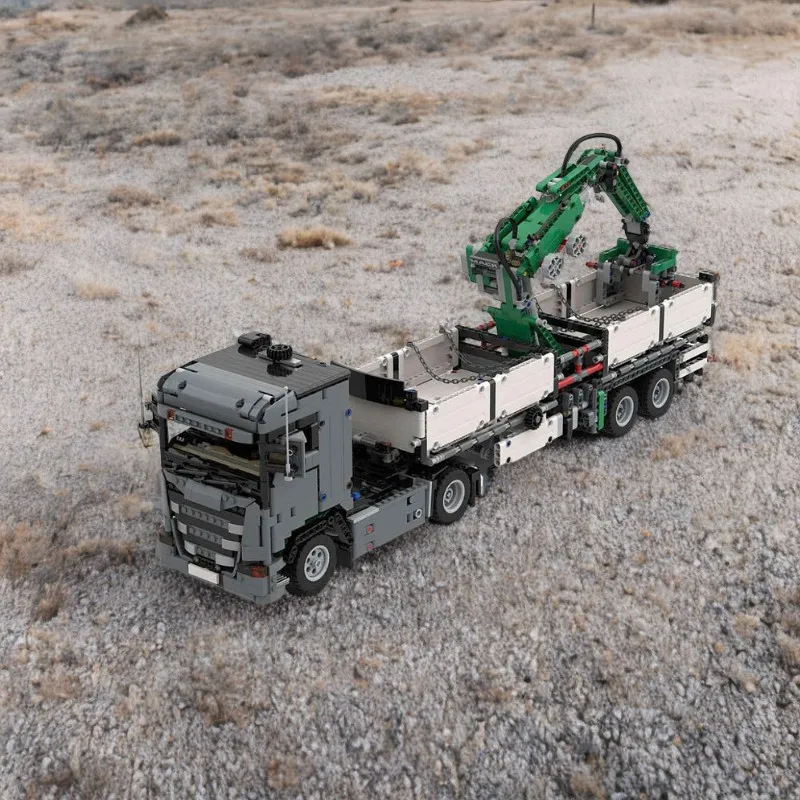 MOC-97635: 2368-комплектный трактор Scania G370 и прицеп с краном, комплексные особенности для взрослых-строителей
MOC-97635: 2368-комплектный трактор Scania G370 и прицеп с краном, комплексные особенности для взрослых-строителей