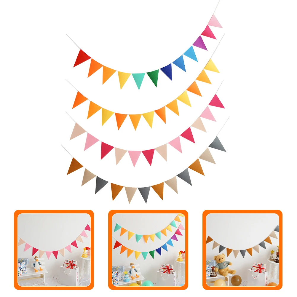 4 Sets Felt Triangle Flag Banner Decoration For Birthday Party Wedding Anniversary Room Wall Garden Burlap Pennant Party
4 Sets Felt Triangle Flag Banner Decoration For Birthday Party Wedding Anniversary Room Wall Garden Burlap Pennant Party