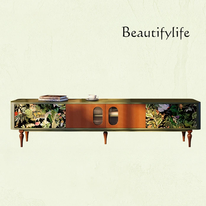 TV cabinet small apartment living room French retro style solid wood ash wood medium ancient green floor storage cabinet
TV cabinet small apartment living room French retro style solid wood ash wood medium ancient green floor storage cabinet