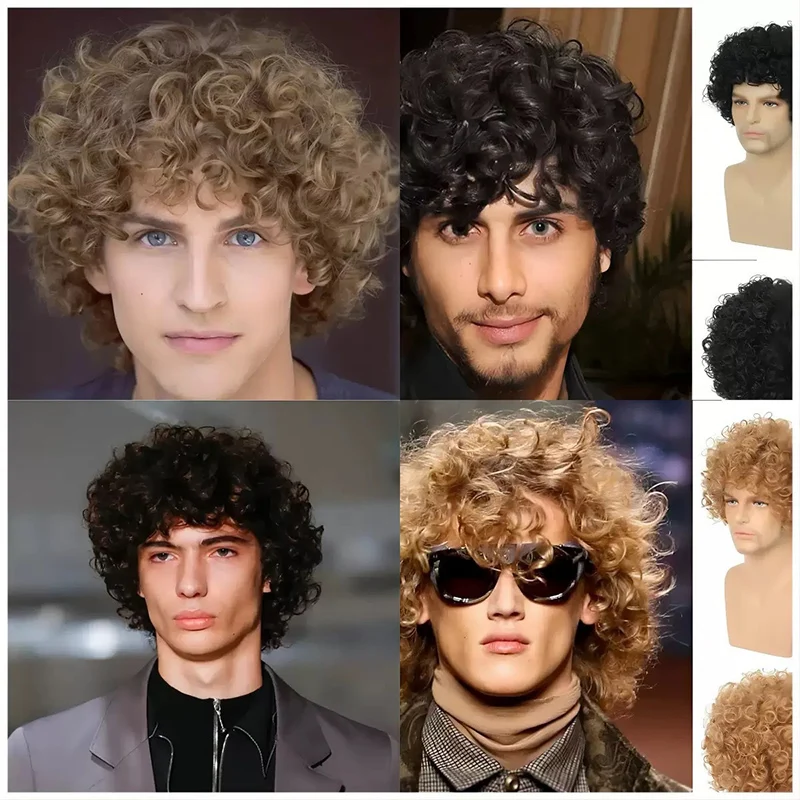 Africa Man Small Curly Hair Shoot Modeling Hairpiece Clothing Match High Temperature Silk Wig Europe and America Man Short Hair
Africa Man Small Curly Hair Shoot Modeling Hairpiece Clothing Match High Temperature Silk Wig Europe and America Man Short Hair