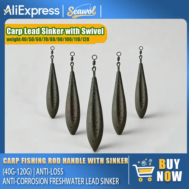 3pcs Heavy Duty Carp Fishing Grip Sinkers (40g-120g) | Anti-Loss Secure Hook, Corrosion-Resistant Lead Weights for Freshwater Fi
3pcs Heavy Duty Carp Fishing Grip Sinkers (40g-120g) | Anti-Loss Secure Hook, Corrosion-Resistant Lead Weights for Freshwater Fi