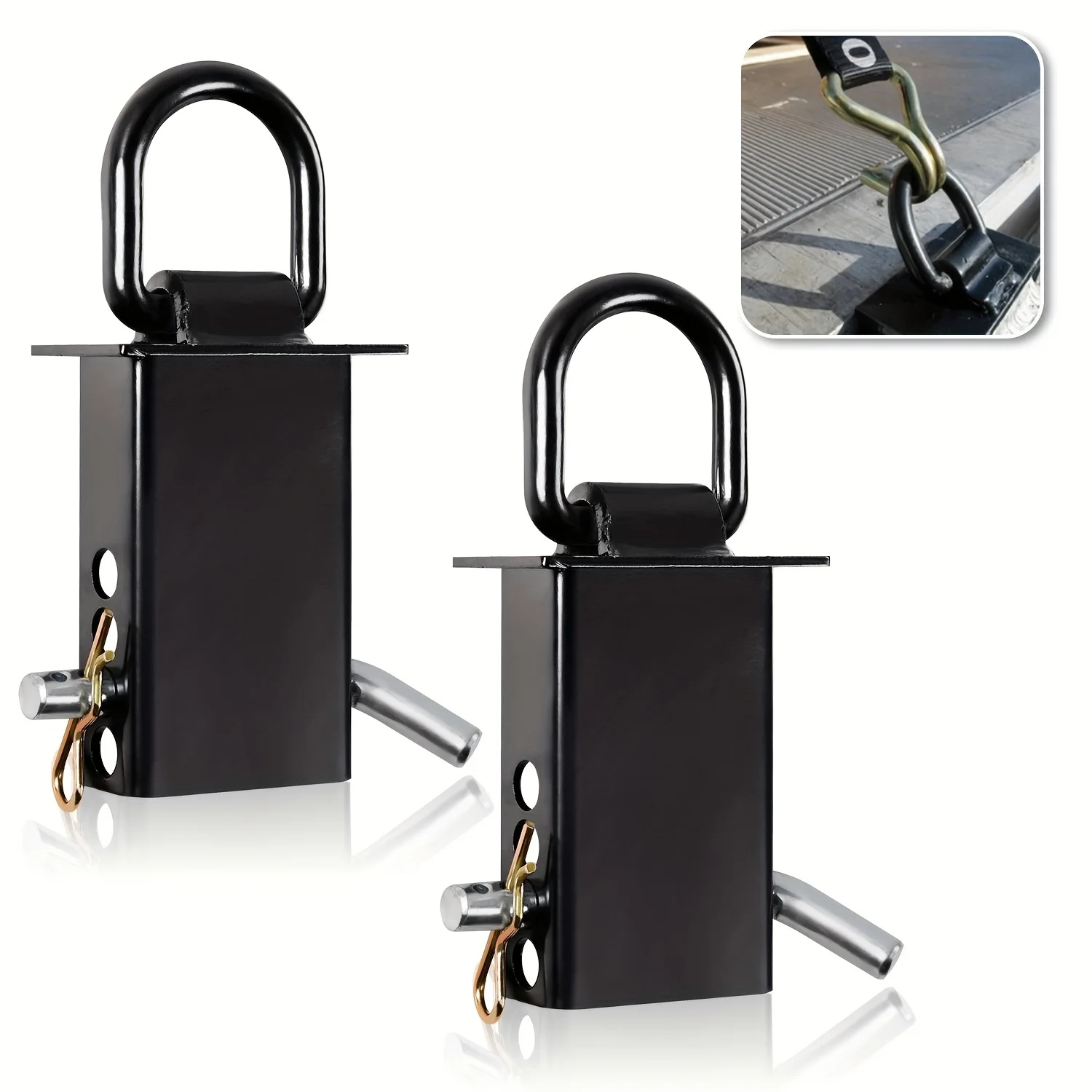 2pcs Stake Pocket D Ring Tie Down Trailer Stake Pocket Accessories Heavy Duty Breaking Load 16200lbs, 4 Pin Holes for Precision
2pcs Stake Pocket D Ring Tie Down Trailer Stake Pocket Accessories Heavy Duty Breaking Load 16200lbs, 4 Pin Holes for Precision