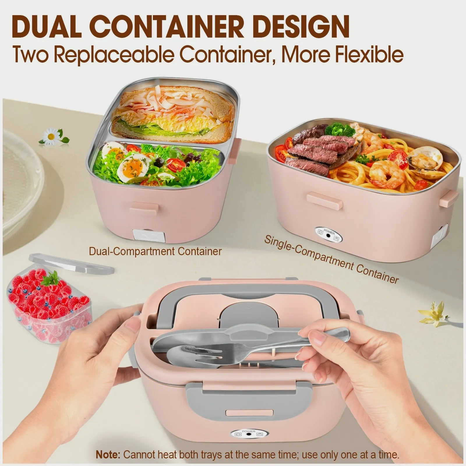 Double-Layer Portable Lunch Box with Fast Heating Function, 1500ml (50.72oz) Thermal Food Warmer, Compatible with 12V/24V DC and
Double-Layer Portable Lunch Box with Fast Heating Function, 1500ml (50.72oz) Thermal Food Warmer, Compatible with 12V/24V DC and