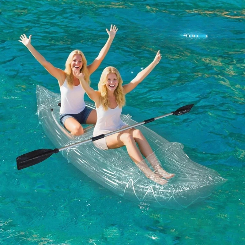 Transparent kayak multi-person inflatable boat 2-person assault boat thickened wear-resistant bottom fishing boat portable
Transparent kayak multi-person inflatable boat 2-person assault boat thickened wear-resistant bottom fishing boat portable