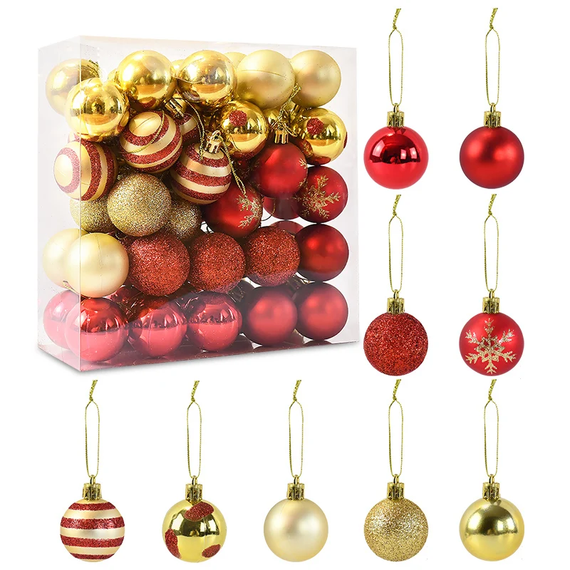 50pcs Christmas Ball Ornaments Set Painted Plastics Christmas Tree Pendant Decoration Christmas Decoration Accessories
50pcs Christmas Ball Ornaments Set Painted Plastics Christmas Tree Pendant Decoration Christmas Decoration Accessories