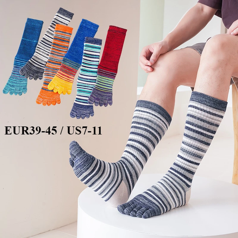 2 Pairs Toe Socks Men Autumn Winter Thick Five Finger Socks High Quality Cotton Calf Socks with Separate Fingers Striped
2 Pairs Toe Socks Men Autumn Winter Thick Five Finger Socks High Quality Cotton Calf Socks with Separate Fingers Striped