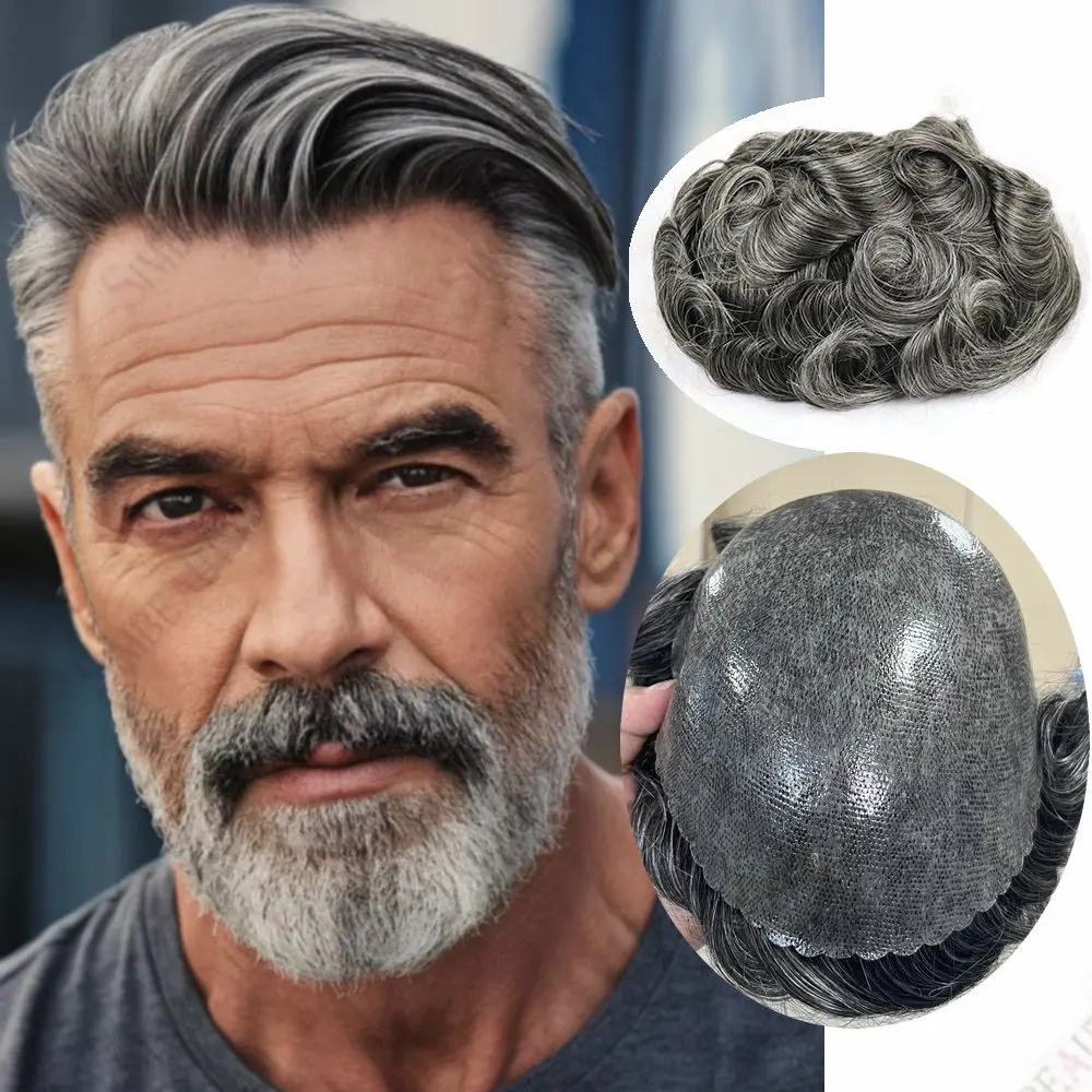 Men's Undetectable Black Grey 1B40 1B80 Toupee Durable Thin Skin Male Indian Human Hair Full PU Microskin Capillary Prosthesis
Men's Undetectable Black Grey 1B40 1B80 Toupee Durable Thin Skin Male Indian Human Hair Full PU Microskin Capillary Prosthesis