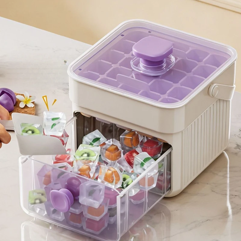 Press Type Ice Cube Tray with Storage Box Household Ice Making Mold Practical Ice Freezing Tool for Refrigerator
Press Type Ice Cube Tray with Storage Box Household Ice Making Mold Practical Ice Freezing Tool for Refrigerator