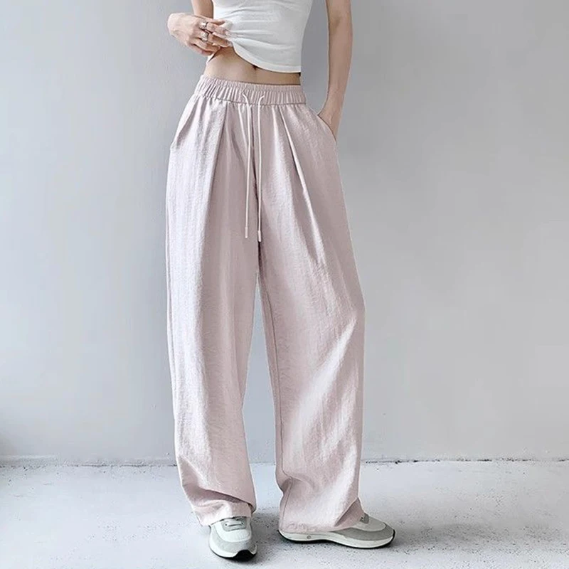 Hot Sale Female Korean Classic Thin Straight Leg Pants Girls High Waist Casual Long Pants Women Solid Designer Trousers
Hot Sale Female Korean Classic Thin Straight Leg Pants Girls High Waist Casual Long Pants Women Solid Designer Trousers