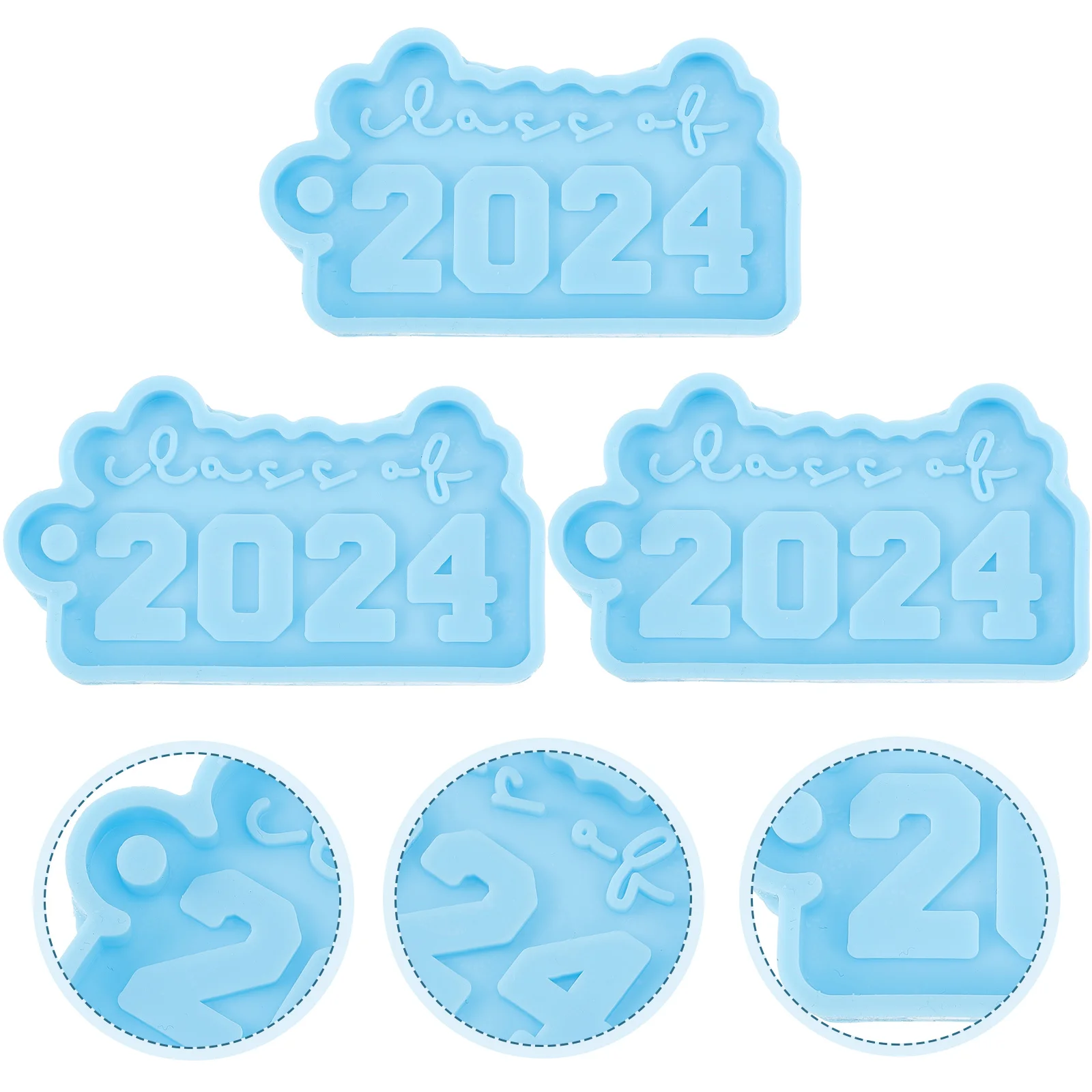 3 Pcs 2024 Graduation Silicone Keychain Molds Charm Pendant Epoxy Resin Reusable Non Stick Decorative Accessories
3 Pcs 2024 Graduation Silicone Keychain Molds Charm Pendant Epoxy Resin Reusable Non Stick Decorative Accessories