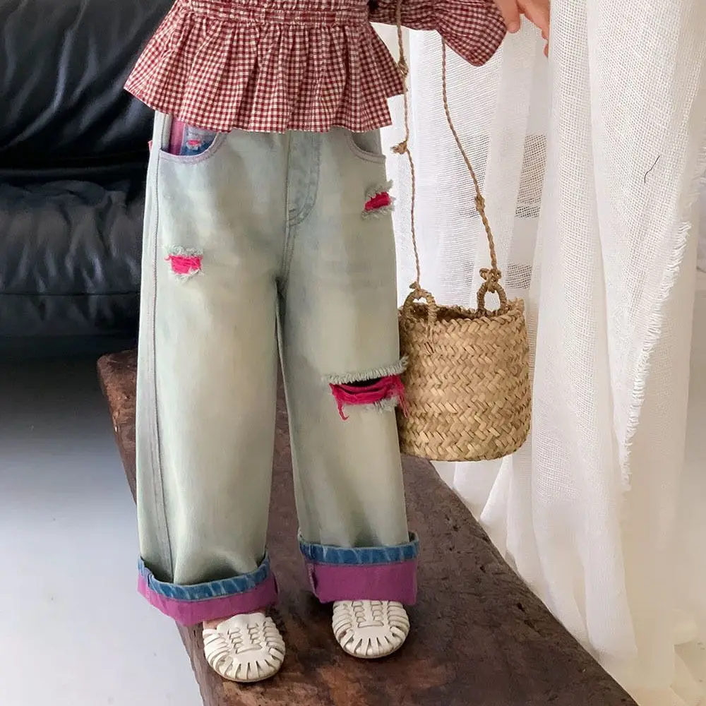 2025 Spring and Autumn New Princess Style Girl Foreign Style Ripped Denim Straight Pants Super Soft Explosive Trousers
2025 Spring and Autumn New Princess Style Girl Foreign Style Ripped Denim Straight Pants Super Soft Explosive Trousers