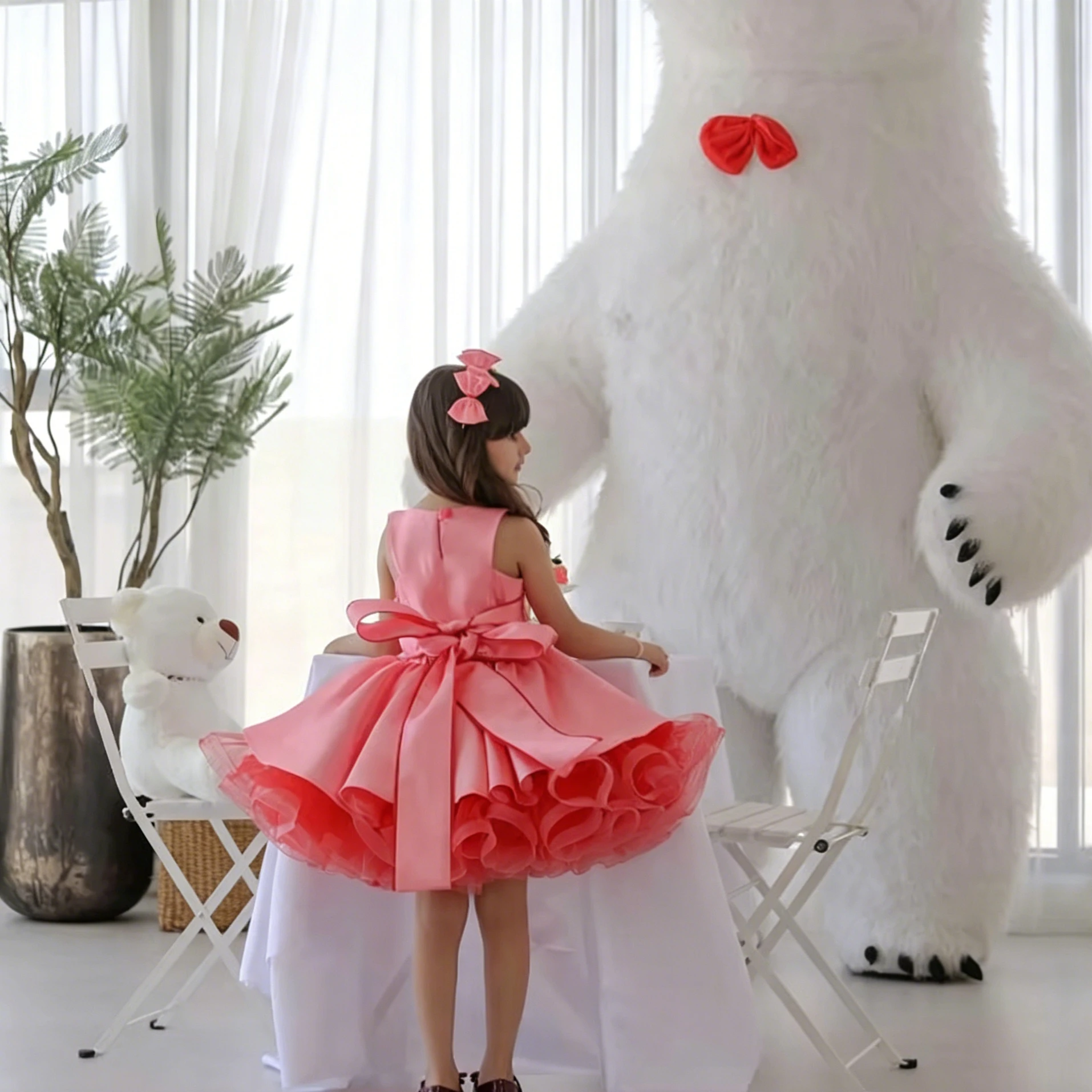 Customized Flower Girl Dress For Wedding Sleeveless High Waist Knee Length Elegant Kids Birthday Party First Communion Gown
Customized Flower Girl Dress For Wedding Sleeveless High Waist Knee Length Elegant Kids Birthday Party First Communion Gown