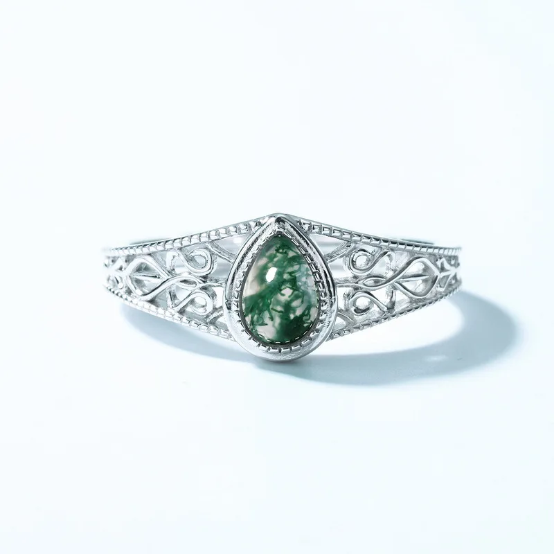 Trending Water Drop Green Moss Agate Rings For Women Silver With Stones Luxury Designer Unqiue Jewelry Accesories Wedding Party
Trending Water Drop Green Moss Agate Rings For Women Silver With Stones Luxury Designer Unqiue Jewelry Accesories Wedding Party