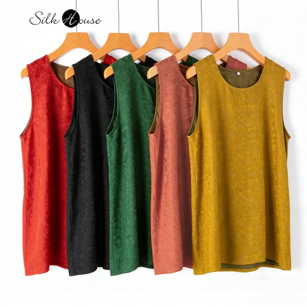 2025 женская мода, летняя новая двойная одежда, 100% натуральный шелковый шелк HuaLuo, ароматная облачная пряжа, жаккардовый жилет без рукавов
2025 женская мода, летняя новая двойная одежда, 100% натуральный шелковый шелк HuaLuo, ароматная облачная пряжа, жаккардовый жилет без рукавов