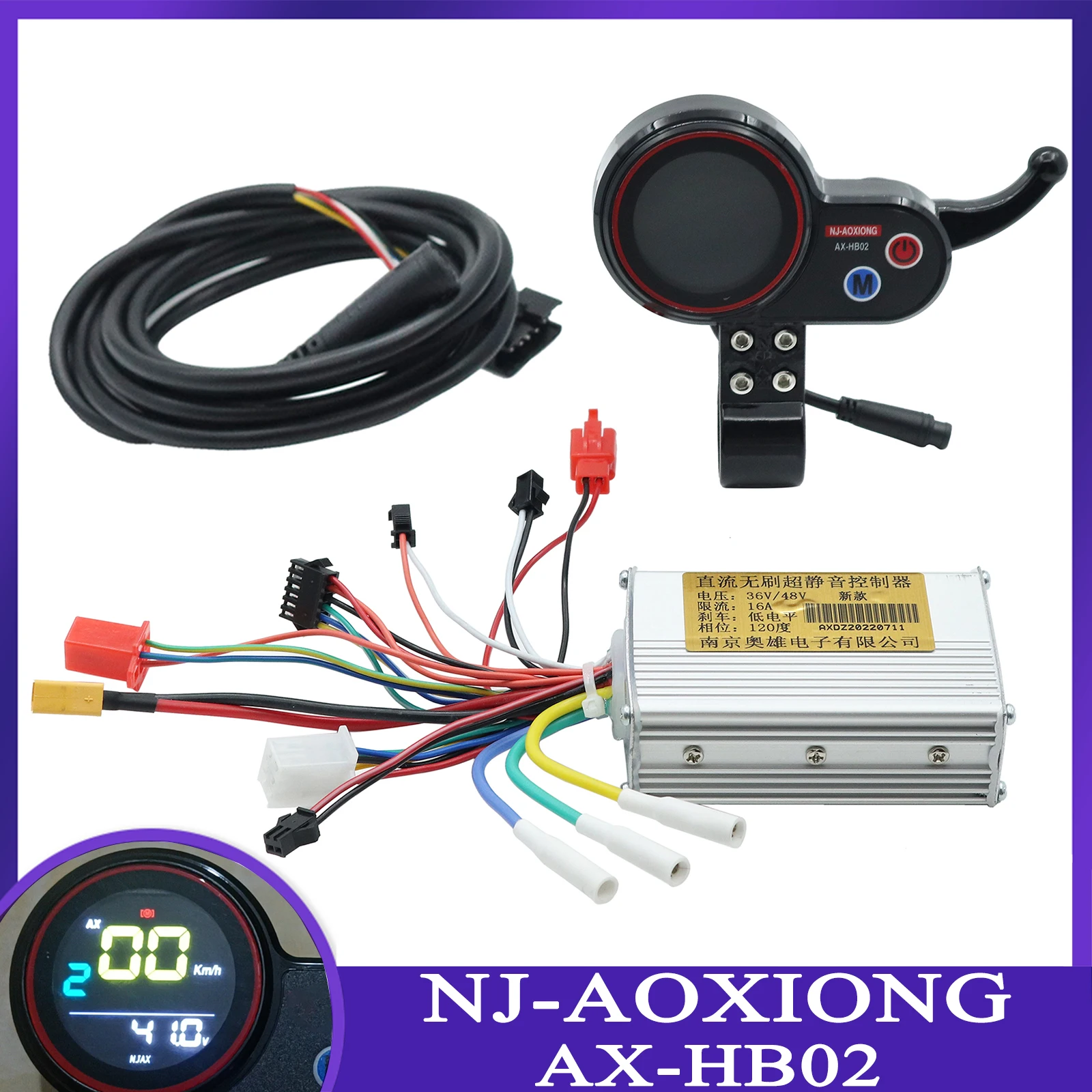 NJ-AOXIONG контроллер двигателя 36V 48V 450W 16A с дисплеем регулятора ускорения для электрического скутера
NJ-AOXIONG контроллер двигателя 36V 48V 450W 16A с дисплеем регулятора ускорения для электрического скутера
