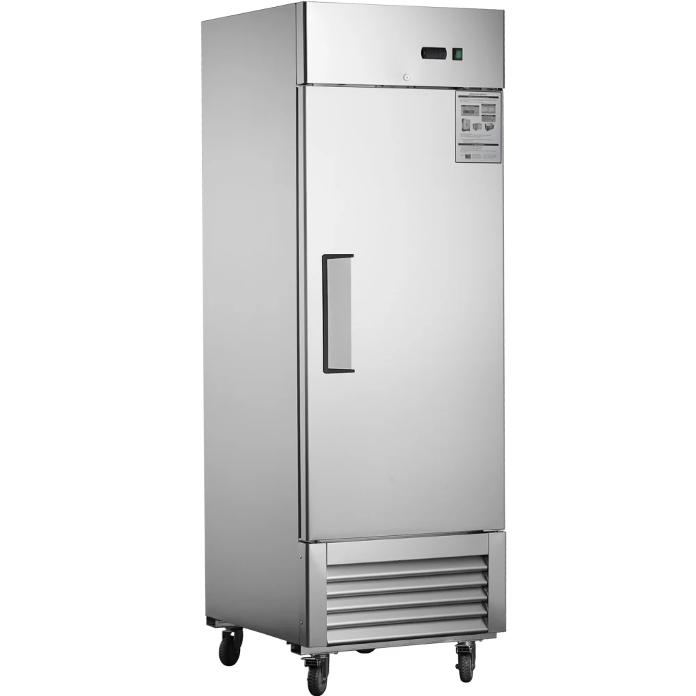 27"W Commercial Refrigerator 1 Solid Door Stainless Steel Interior and Exterior Construction Reach-in Refrigerator 18.68 Cu.ft. Upright Fan Cooling Refrigerator for Restaurants&Commercial Environments
27"W Commercial Refrigerator 1 Solid Door Stainless Steel Interior and Exterior Construction Reach-in Refrigerator 18.68 Cu.ft. Upright Fan Cooling Refrigerator for Restaurants&Commercial Environments