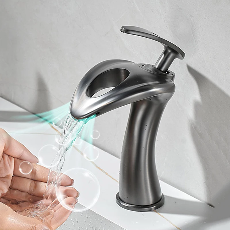 Basin Faucets Mixer Black Bathroom Sink Taps Hot and Cold Single Hole Gun Grey Bathroom Faucet Basin Crane Taps Wash Basin Mixer
Basin Faucets Mixer Black Bathroom Sink Taps Hot and Cold Single Hole Gun Grey Bathroom Faucet Basin Crane Taps Wash Basin Mixer
