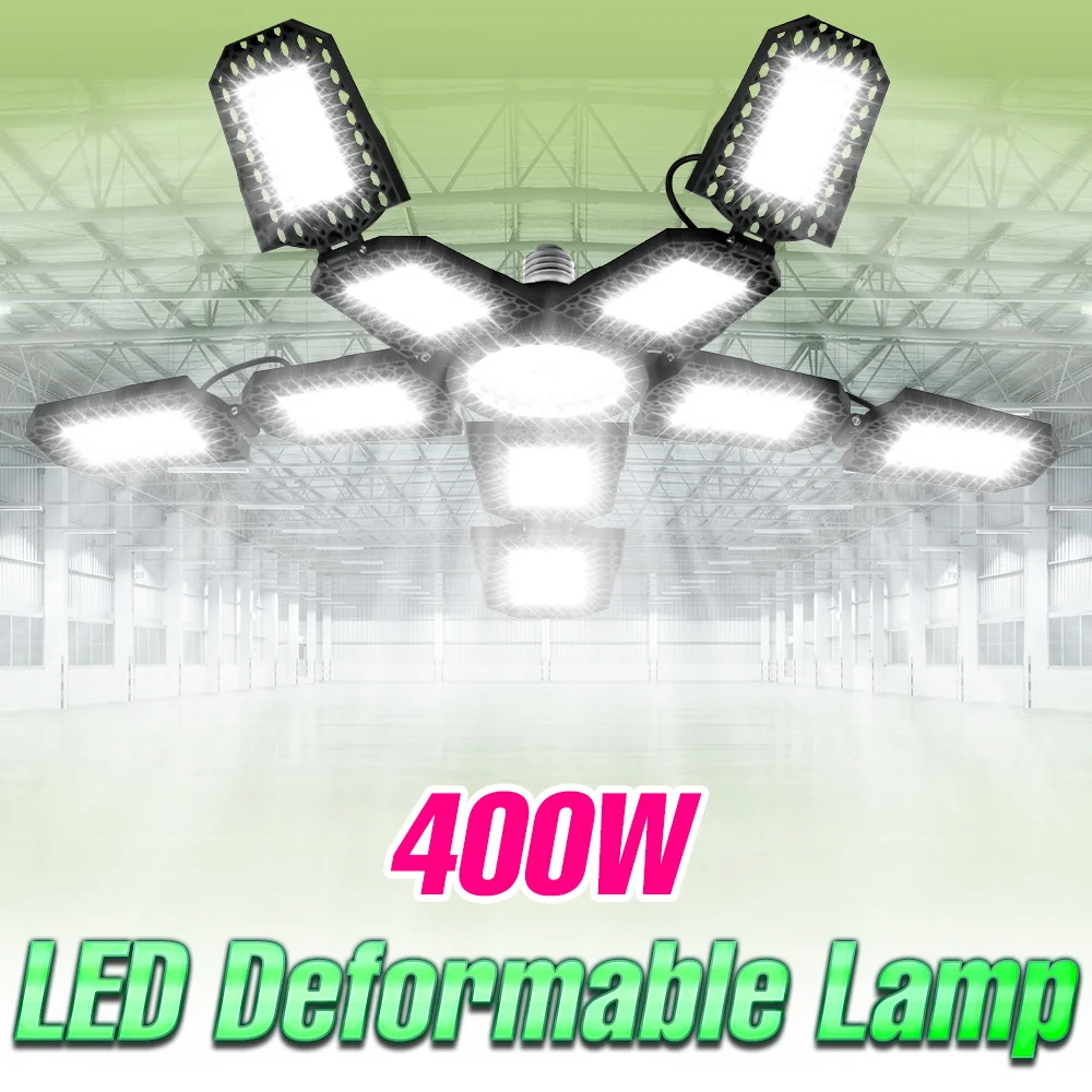 400W LED Garage Light Foldable 220V Parking Ceiling Lamp Bulbs E27/E26 Deformable Workshop Lights Storehouse Basements Lighting
400W LED Garage Light Foldable 220V Parking Ceiling Lamp Bulbs E27/E26 Deformable Workshop Lights Storehouse Basements Lighting