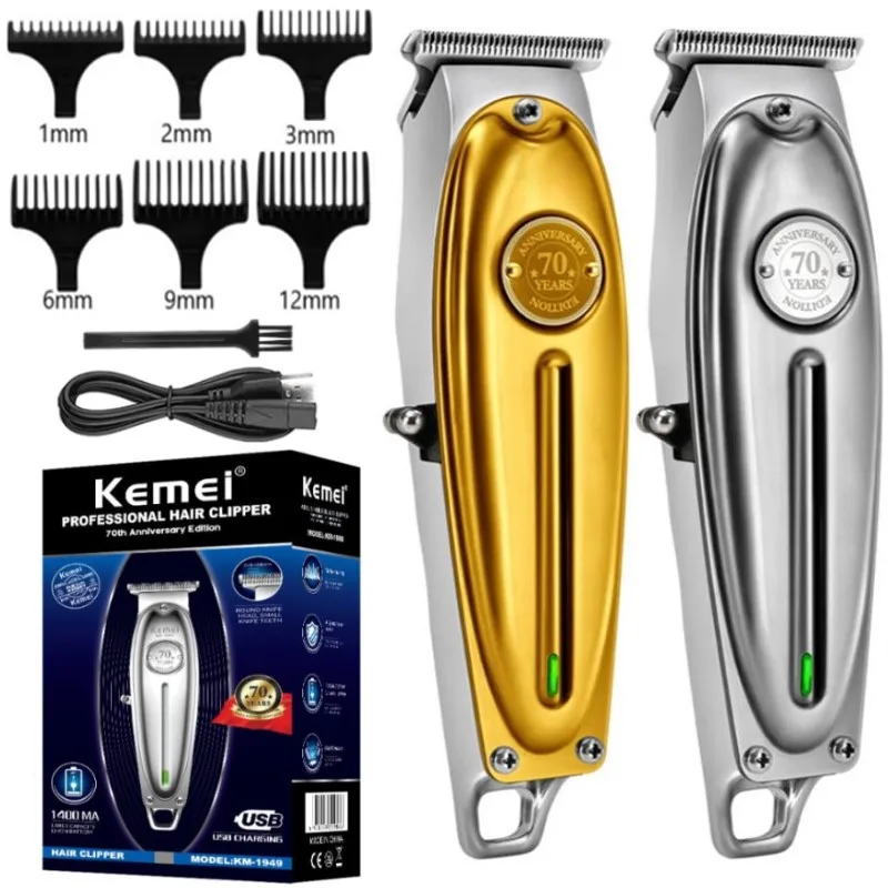 Kemei KM-1949 Pro Электрический парикмахерский полностью металлический профессиональный триммер для волос для мужчин машинка для стрижки бороды машинка для стрижки волос
Kemei KM-1949 Pro Электрический парикмахерский полностью металлический профессиональный триммер для волос для мужчин машинка для стрижки бороды машинка для стрижки волос
