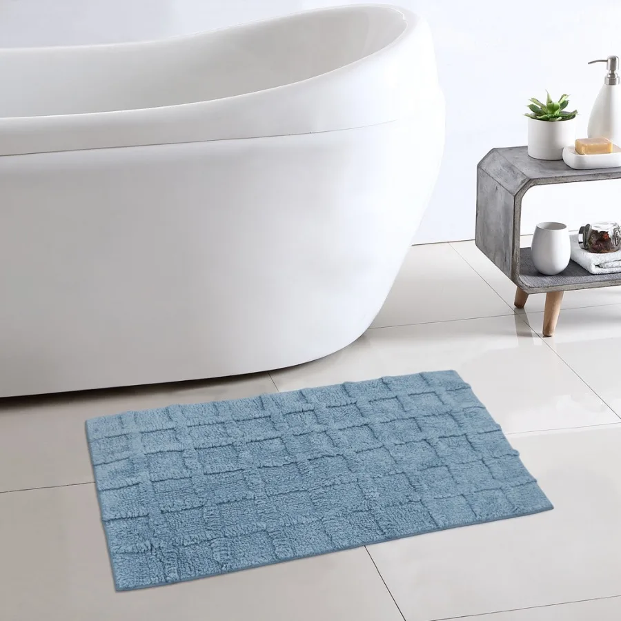 Spa Grid Bath Rug Set 2 Piece Blue Silver 17" x 24" and 20" x 30"
Spa Grid Bath Rug Set 2 Piece Blue Silver 17" x 24" and 20" x 30"