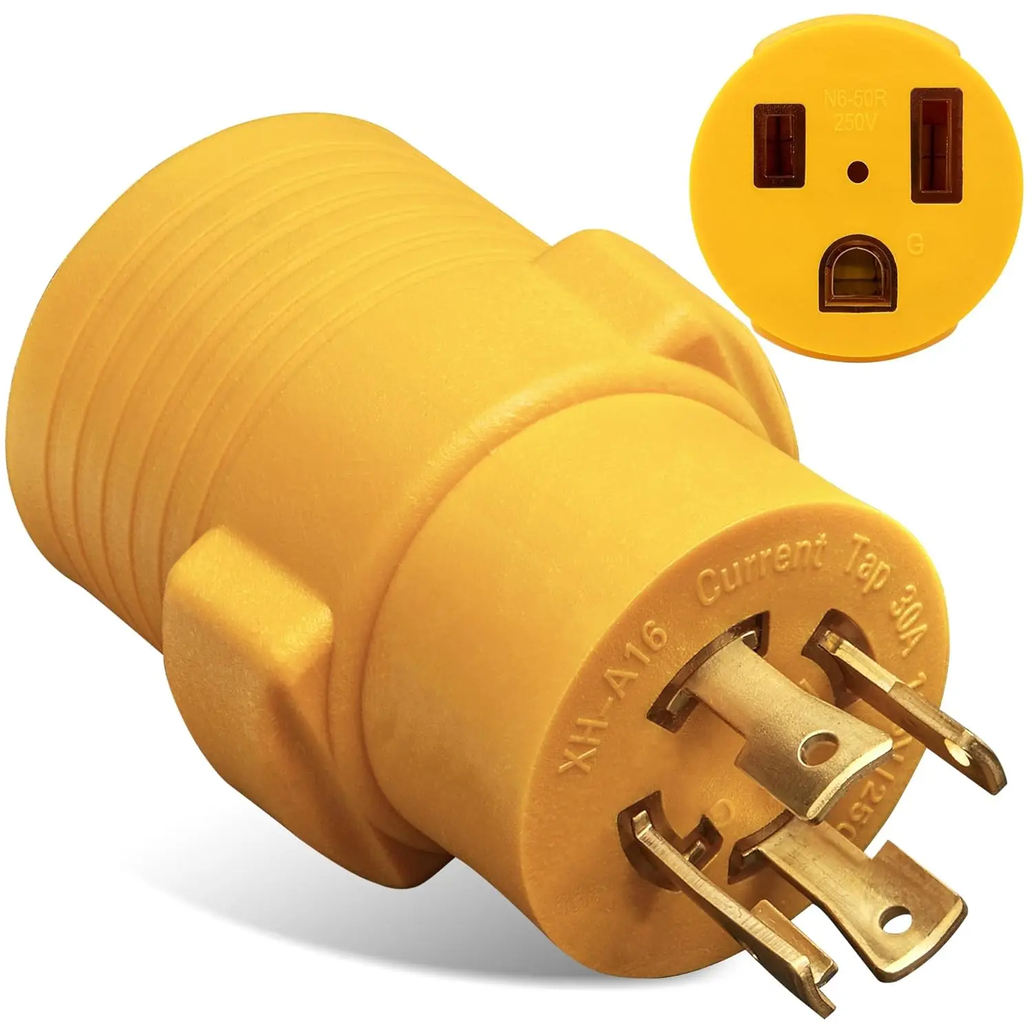 30A to 50A Generator to Welder Adapter, L14-30P to 6-50R, Heavy Duty Twist Locking Plug, 125V/250V, 3750W/7500W
30A to 50A Generator to Welder Adapter, L14-30P to 6-50R, Heavy Duty Twist Locking Plug, 125V/250V, 3750W/7500W
