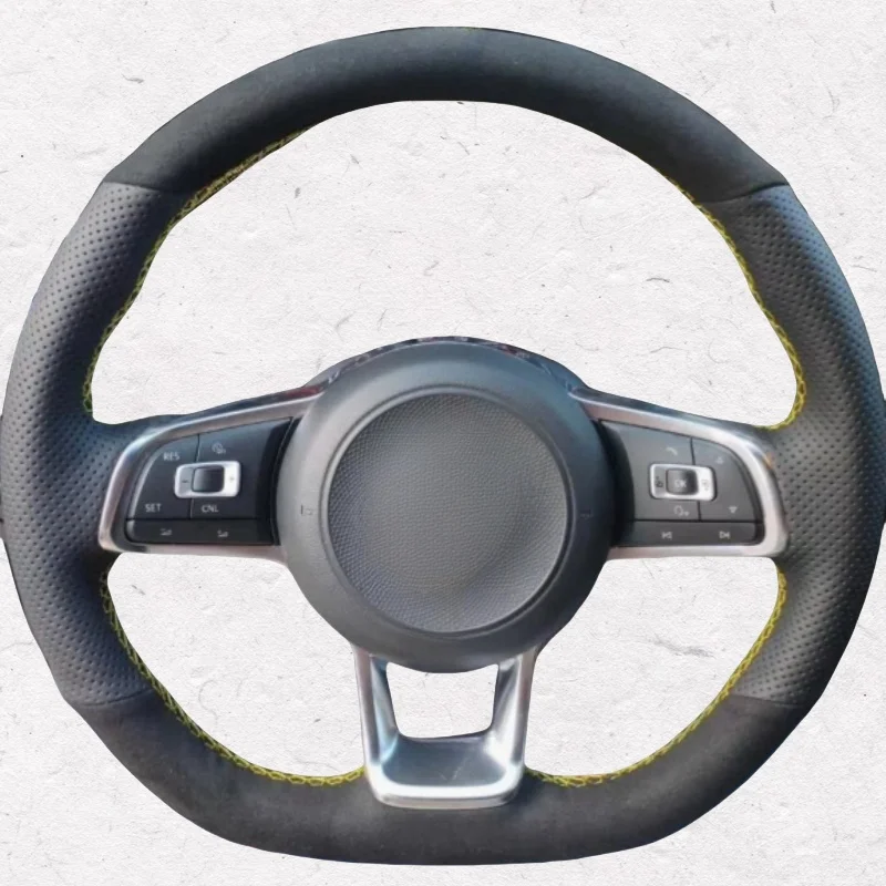 Braid Car Steering Wheel Cover Wrap Hand Sewing Suede Genuine Leather For VW GOLF GTI R GTD GTE MK7 7 POLO GTI Car Accessory
Braid Car Steering Wheel Cover Wrap Hand Sewing Suede Genuine Leather For VW GOLF GTI R GTD GTE MK7 7 POLO GTI Car Accessory