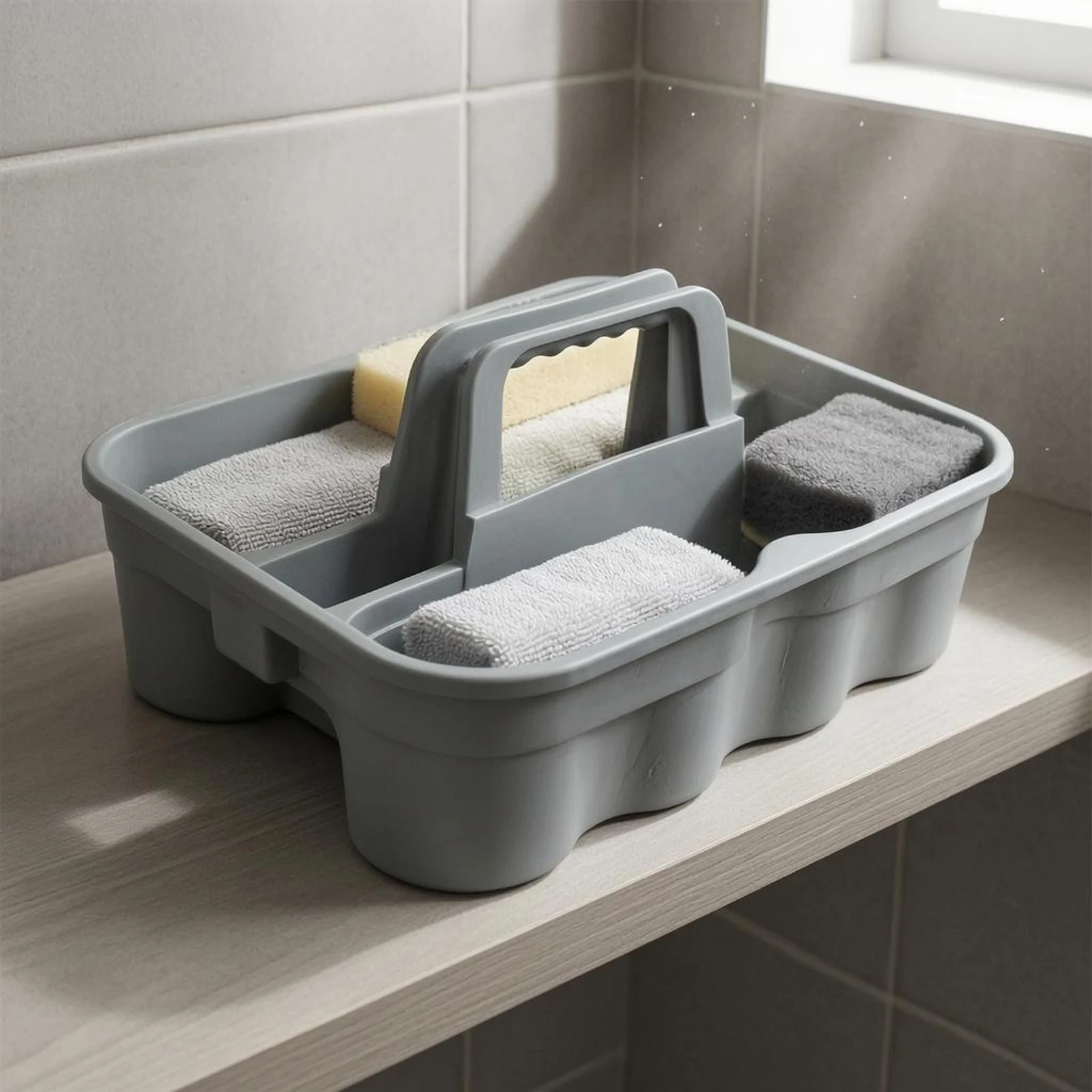 4 Compartment Carrier Plastic Divided Cleaning Carrier Divided Storage Basket Polished Handheld Organizer Basket Large Capacity
4 Compartment Carrier Plastic Divided Cleaning Carrier Divided Storage Basket Polished Handheld Organizer Basket Large Capacity