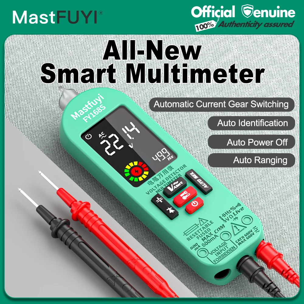 MASTFUYI All-New Smart Digital Multimeter, Fully Automatic True RMS Tester, AC/DC Voltage Current with Intelligent Anti-Burn
MASTFUYI All-New Smart Digital Multimeter, Fully Automatic True RMS Tester, AC/DC Voltage Current with Intelligent Anti-Burn