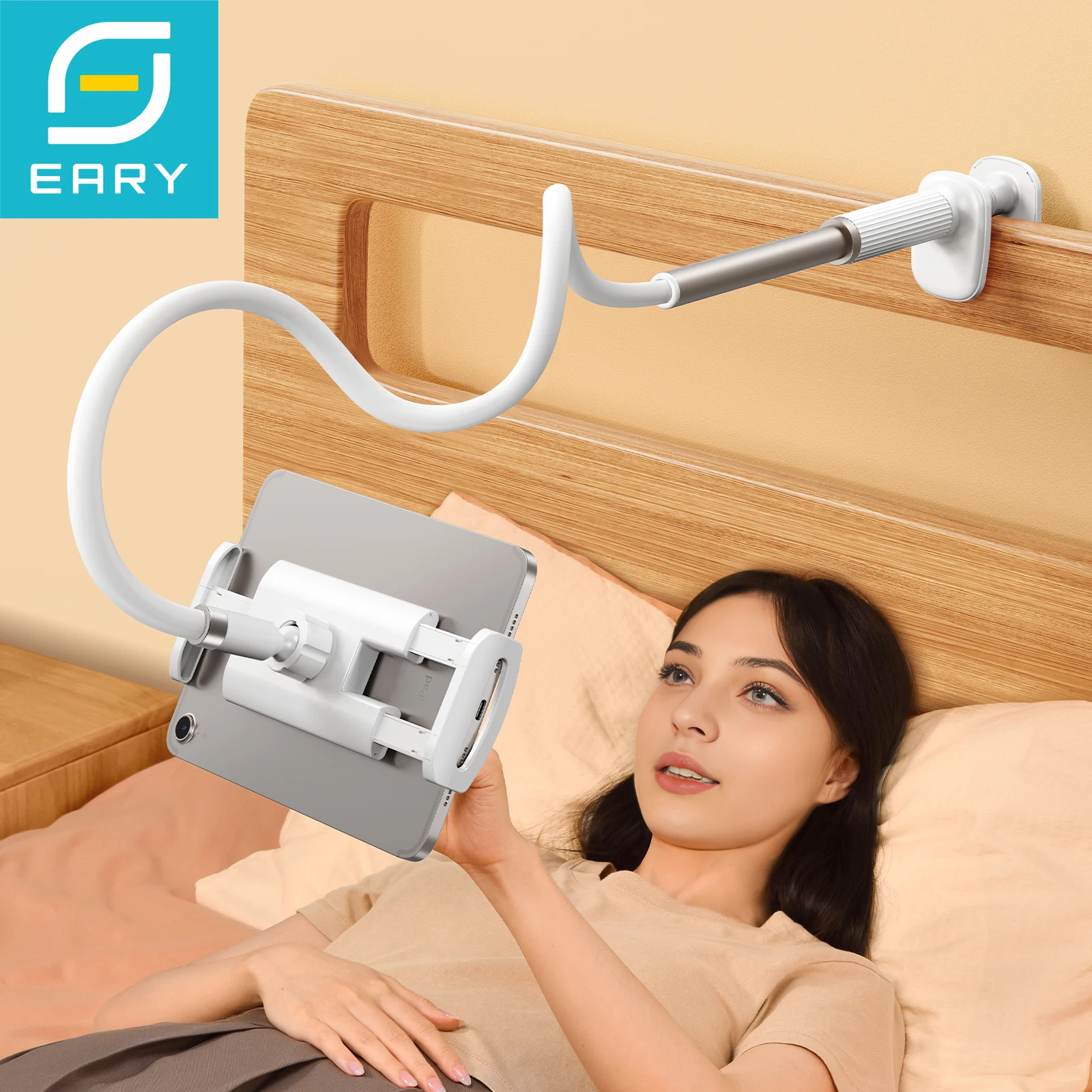 Eary Gooseneck Phone Holder for Bed Cell Phone Mount Clamp Clip Flexible Long Arm Overhead Mount Desk Bedside for 4.7-12.9"Inch
Eary Gooseneck Phone Holder for Bed Cell Phone Mount Clamp Clip Flexible Long Arm Overhead Mount Desk Bedside for 4.7-12.9"Inch