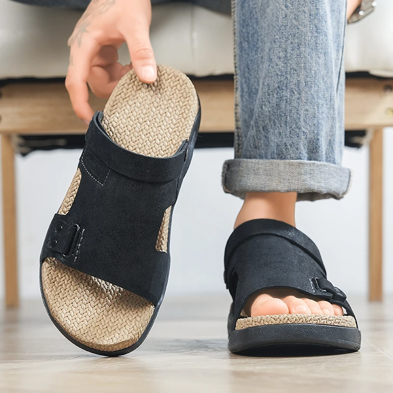 Men's Sandals Summer New Outdoor Wear Anti-Slip Wear-Resistant Drive Two-Purpose Birkenshoes Beach Slippers Breathable Slip-On
Men's Sandals Summer New Outdoor Wear Anti-Slip Wear-Resistant Drive Two-Purpose Birkenshoes Beach Slippers Breathable Slip-On