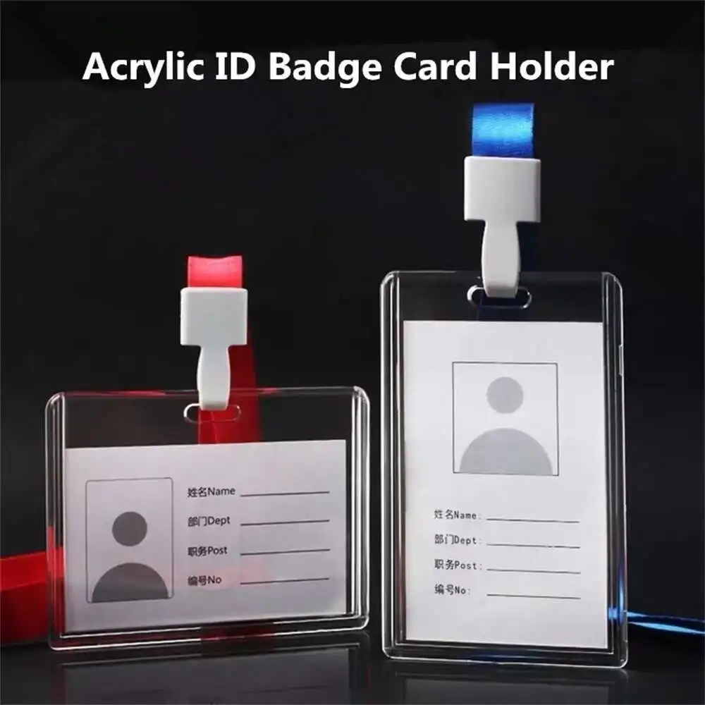 Heavy Duty Double-sided Clear Acrylic Id Card Badge Holder Name Tag Holder for Student Employee Worker Office Meeting Company
Heavy Duty Double-sided Clear Acrylic Id Card Badge Holder Name Tag Holder for Student Employee Worker Office Meeting Company