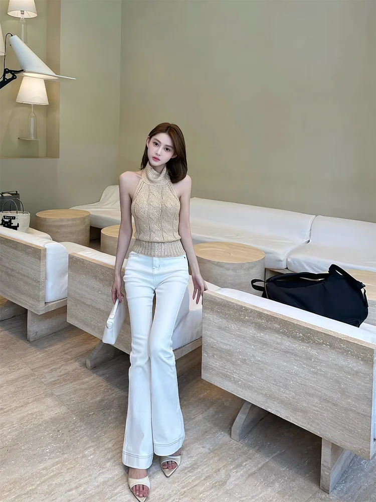 American Style High Waist Micro Flared Jeans Embroidered Pocket Slimming Trendy All Seasons Women's Premium Denim Pants
American Style High Waist Micro Flared Jeans Embroidered Pocket Slimming Trendy All Seasons Women's Premium Denim Pants