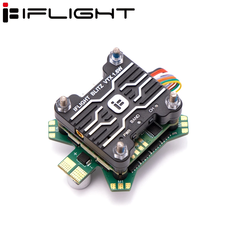 iFlight BLITZ F7 55A 2-6S Стек с контроллером полета F7 V1.2 E55S 4-в-1 ESC 5,8 ГГц 1,6 Вт VTX для FPV 
iFlight BLITZ F7 55A 2-6S Стек с контроллером полета F7 V1.2 E55S 4-в-1 ESC 5,8 ГГц 1,6 Вт VTX для FPV