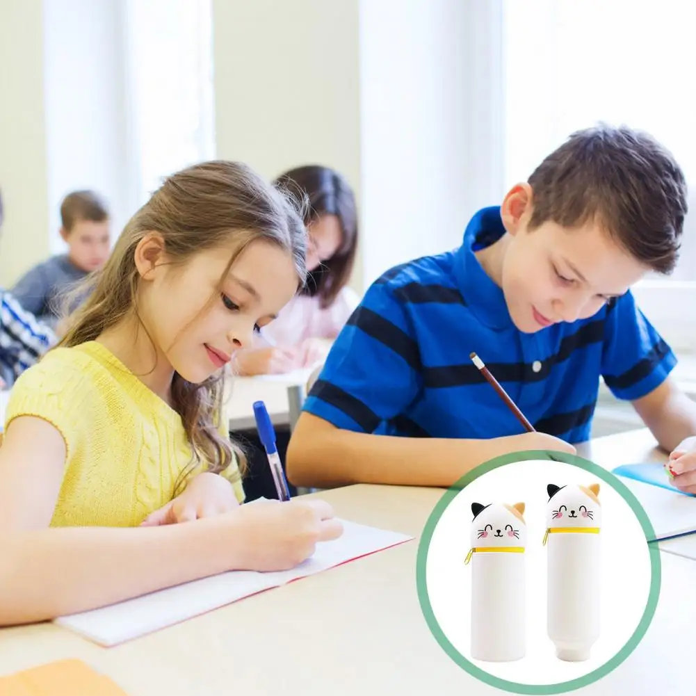 19cm Telescoping Silicone Pencil Case Cartoon Animal Standing Pen Holder Pop Up Stationery Cosmetic Storage Bag School Office
19cm Telescoping Silicone Pencil Case Cartoon Animal Standing Pen Holder Pop Up Stationery Cosmetic Storage Bag School Office