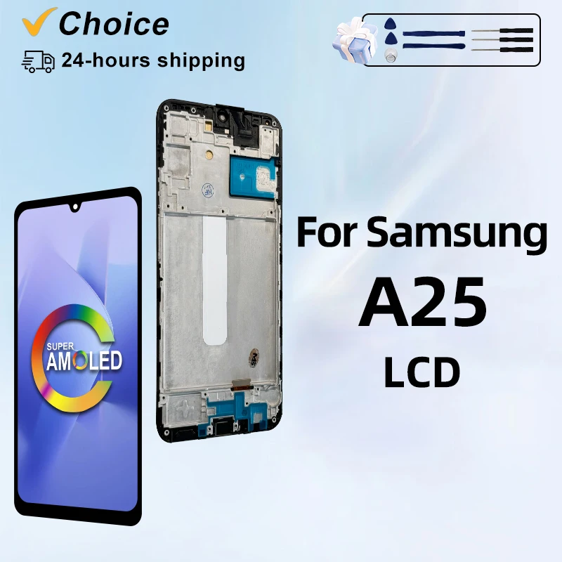 6.5'' OLED For Samsung Galaxy A25 LCD Display A256 SM-A256E Touch Screen Digitizer Assembly For Samsung A25 SM-A256E/DS Display
6.5'' OLED For Samsung Galaxy A25 LCD Display A256 SM-A256E Touch Screen Digitizer Assembly For Samsung A25 SM-A256E/DS Display