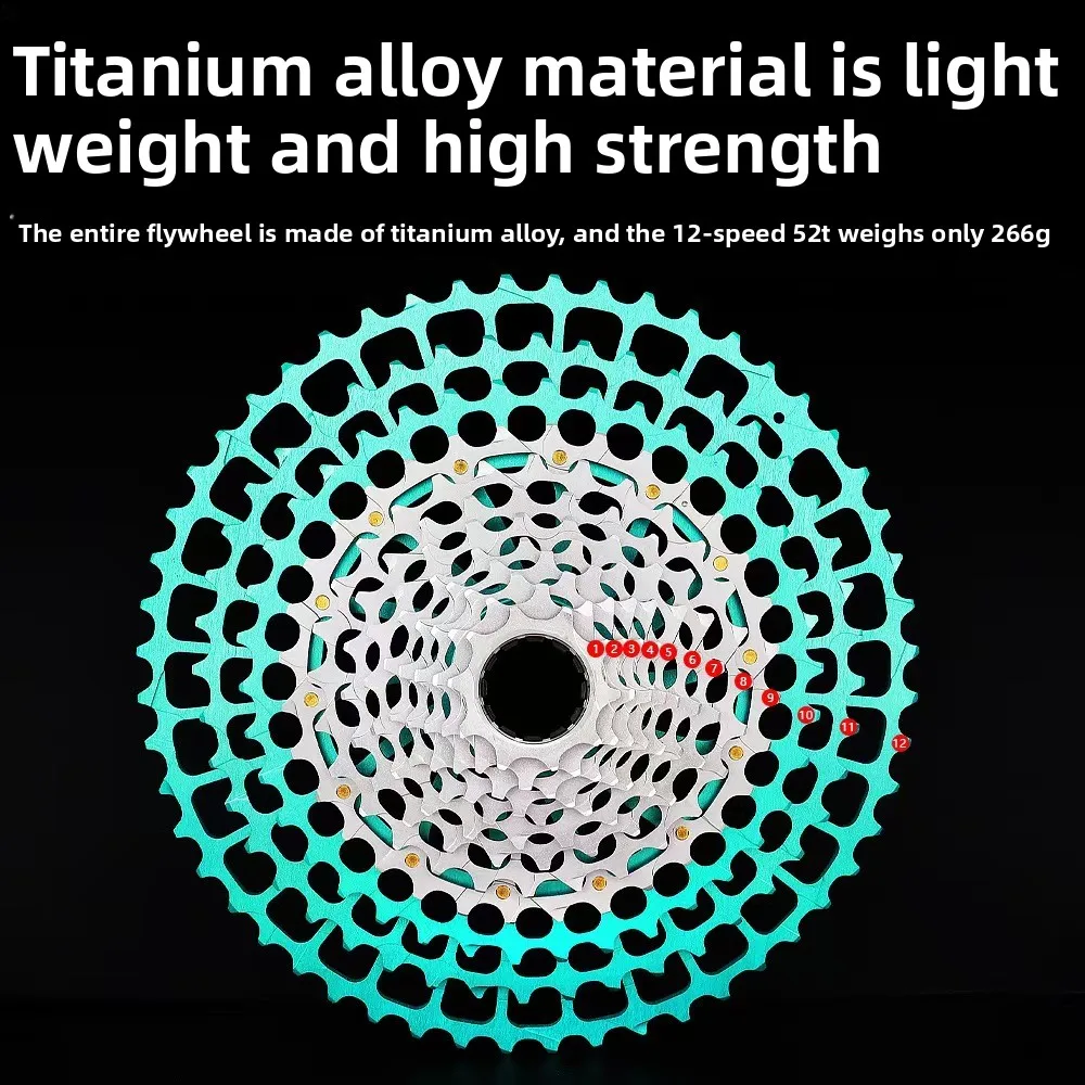 TTPRO 12 Speed CNC Hollow Titanium Alloy Flywheel, High-end Ultra Light Bike Cassette For MTB Road Bike XD HG Compatible
TTPRO 12 Speed CNC Hollow Titanium Alloy Flywheel, High-end Ultra Light Bike Cassette For MTB Road Bike XD HG Compatible