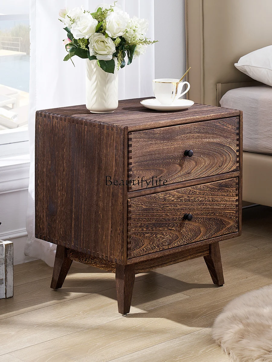 Bedside table Solid wood simple modern Japanese pure solid wood double pumping floor locker
Bedside table Solid wood simple modern Japanese pure solid wood double pumping floor locker